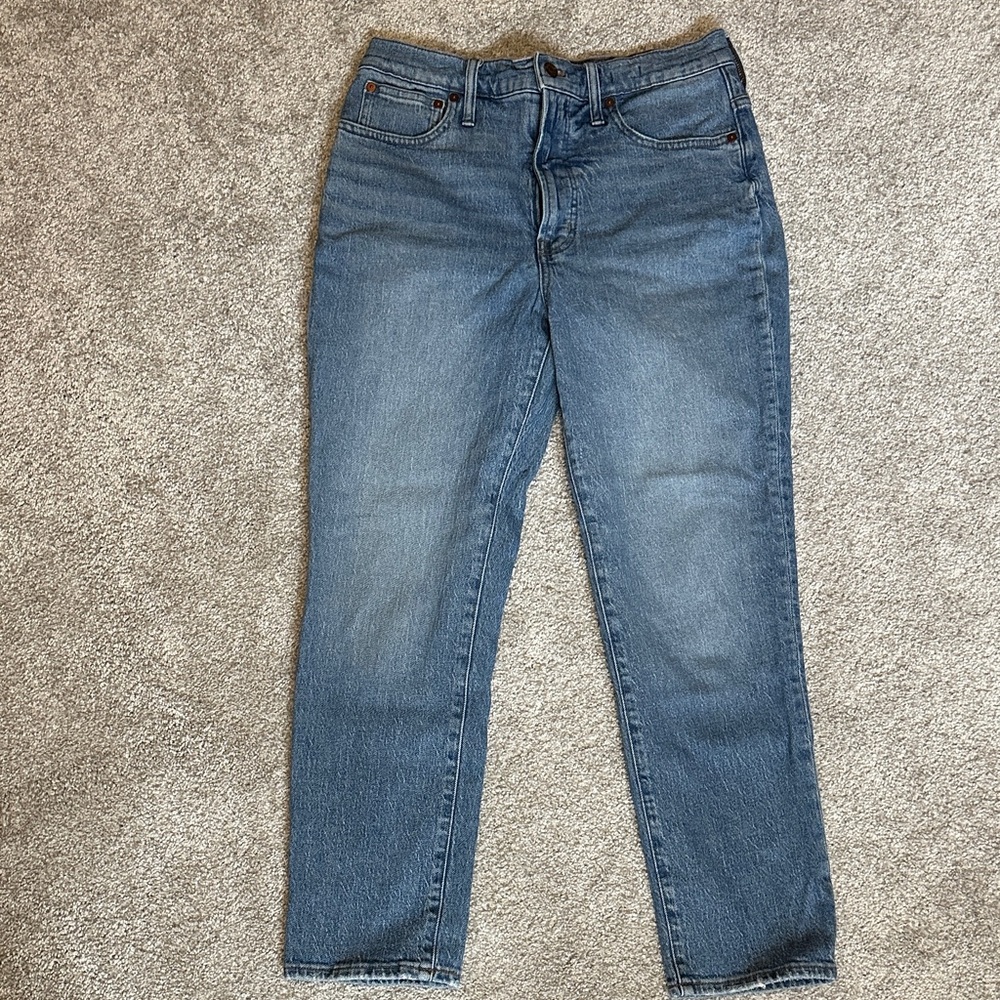 Madewell Straight Leg Denim Jeans - Classic Blue